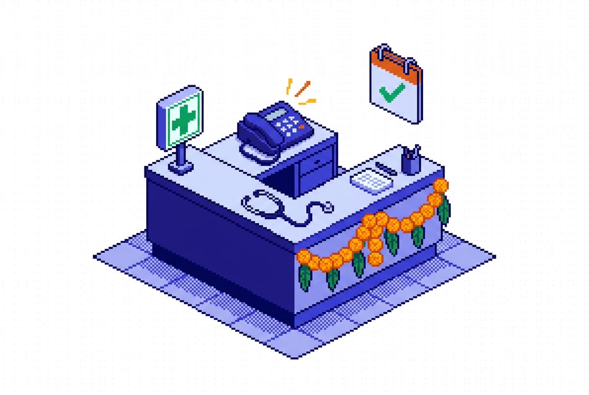 Pixel illustration for Healthcare