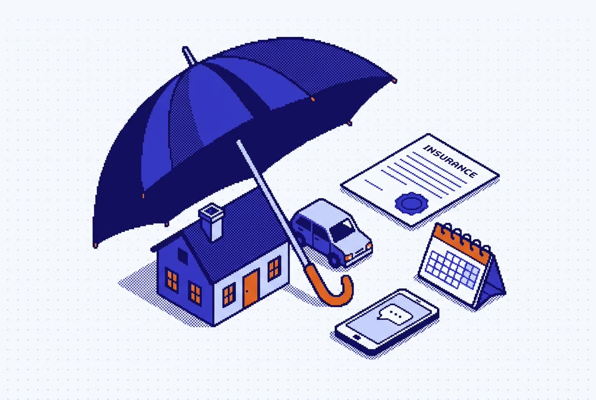 Pixel illustration for Insurance