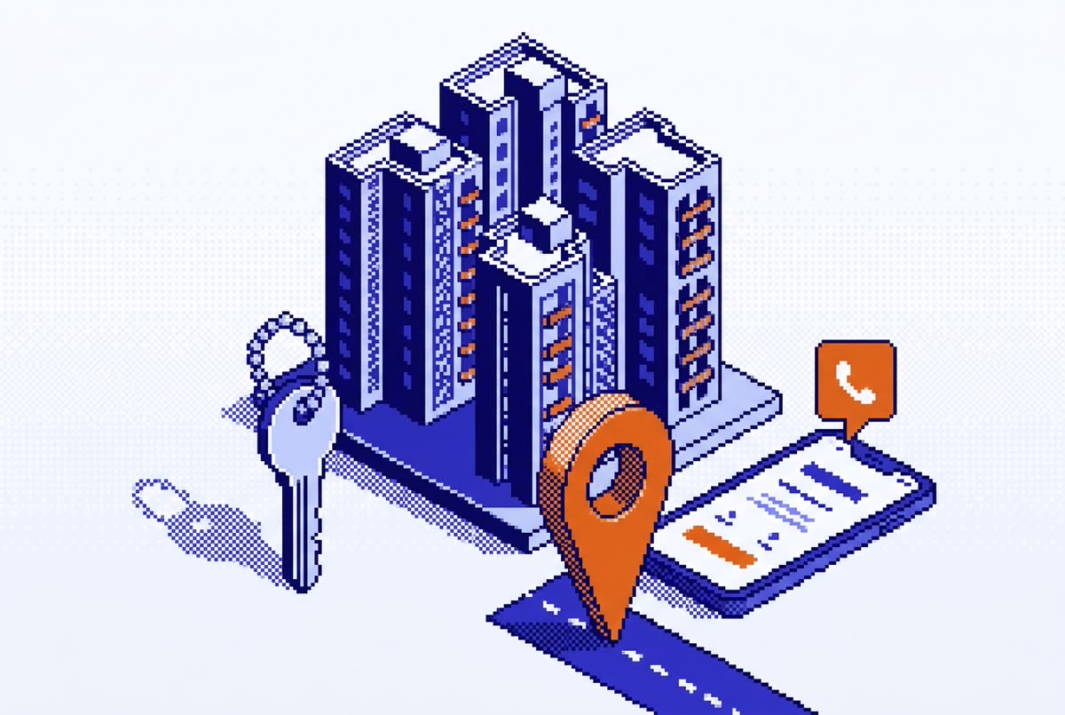 Pixel illustration for Real estate