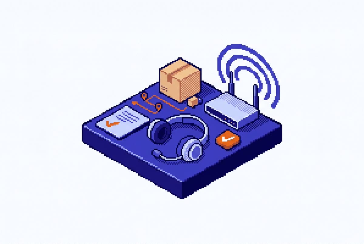 Pixel illustration for Customer support